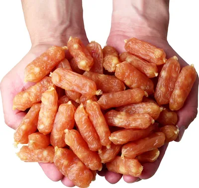 Productafbeelding van Hau&Miau zachte worstjes voor honden, met kip, 500g