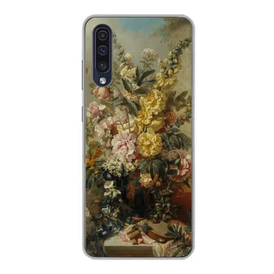Produktbild von MuchoWow® Handyhülle Schutzhülle Hülle für Samsung Galaxy A30s Große Vase mit Blumen - Alte Meister - Malerei Silikon Softcase Handy Hülle - Karteninhaber