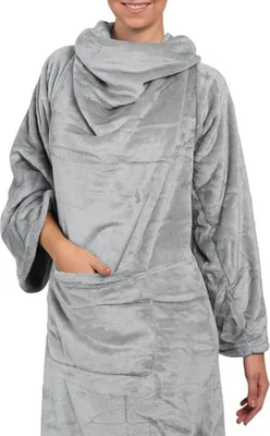 Produktbild von OOTB Graue Kuscheldecke mit Ärmeln & Taschen