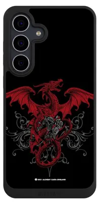 Produktbild von NIVOCASE Handyhülle für Samsung Galaxy S25 FE  Hülle NIVOpure Case Schwarz Drache Gothic Rot