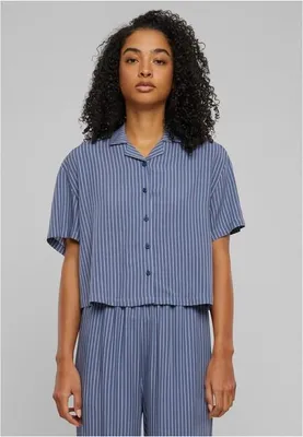 Immagine prodotto di Urban Classics - Camicia da donna in viscosa vintagebluepinstripe - XS