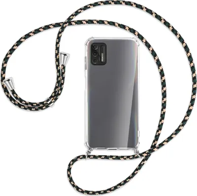 Produktbild von Handykette Backcover-Schutzhülle mit Band (Metall silberfarben) für Motorola Moto G Pro 2021 - camouflage
