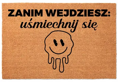 Image de Paillasson TabPrint Coco 40x60 cm inscription "Souriez"