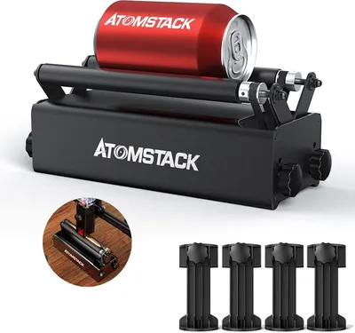 Produktbild von ATOMSTACK R3 valec pre valcové predmety s 360° otočnou gravírovacou osou 8 nastavení uhla Priemer gravírovania len 4 mm Kompatibilný s 95 % gravírovacích strojov