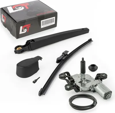 Produktbild von Wischermotor Heck Scheibenwischer Set Motor hinten Dichtung für VW Golf VI Polo
