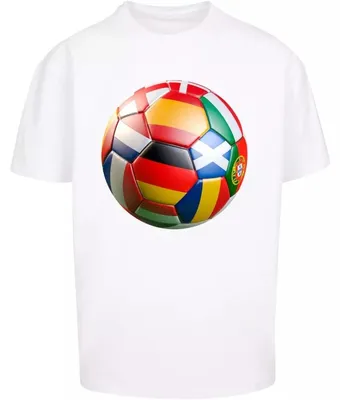 Image de Mister Tee - T-shirt pour hommes "Footballs Coming Home Europe Tour" (TN3671) (Taille XL) (Blanc)