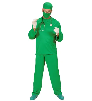Produktbild von Kostüm Chirurg Arzt Doktor grün Fasching XL - 54/56