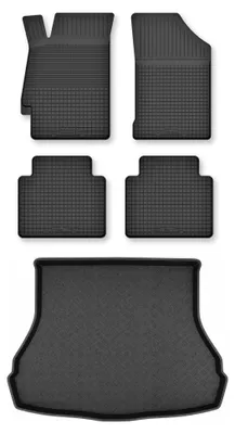 Zdjęcie produktu dla Dywaniki gumowe + mata bagażnika do Hyundai Elantra V 2010-2016 (sedan) – czarne, dobierane – Wielganizator Semi-Universal