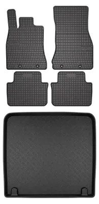 Produktbild von Gummimatten + Kofferraumwanne für Jaguar XF I X250 2012-2015 (Kombi) – Schwarz, passgenau – Wielganizator SolidPRO