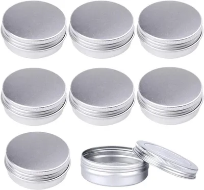 Produktbild von Aluminium Tiegel 60 ml, 24 Stück, mit Schraubdeckel, für Kosmetik, für DIY