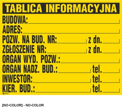 Zdjęcie produktu dla Z-TB1 - Tablice budowlane „Tablica informacyjna budowy” - 700x900
