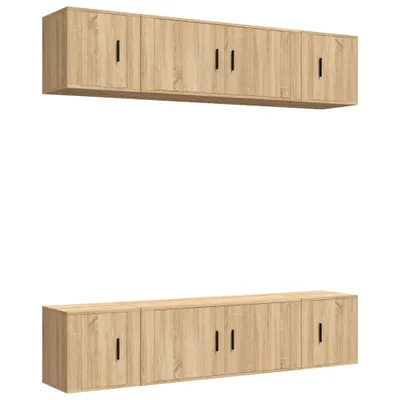 Produktbild von 6-tlg. TV-Schrank-Set Sonoma-Eiche Holzwerkstoff