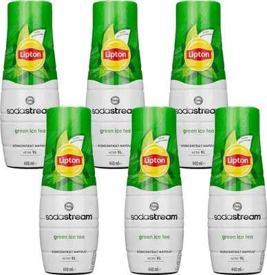 Produktbild von Syrop do napojów SodaStream Lipton Iced Tea Green Tea, 440 ml, 6 sztuk