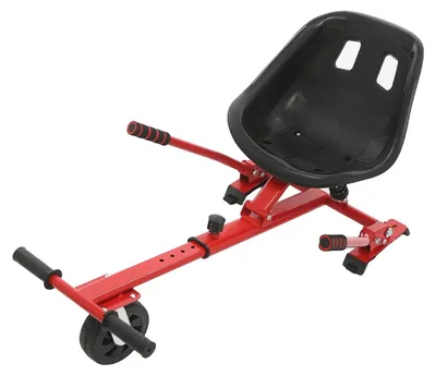 Produktbild von Sitz für Balance Scooter - Verstellbarer Hoverboard-Sitzhalter - Doppelte Stoßdämpfung - Höhe 70–95 cm - Für 16,5–25,4 cm Räder - Schwarz