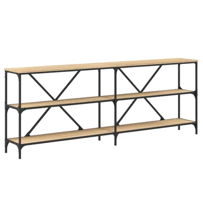 Immagine prodotto di vidaXL Tavolo consolle rovere Sonoma 200x30x75 cm materiale a base di legno e ferro