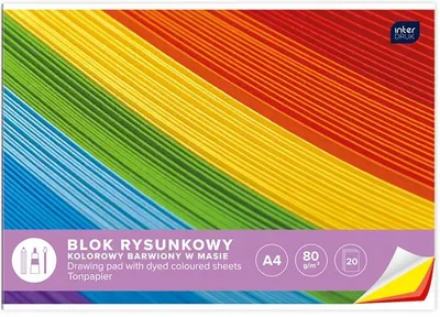 Produktbild von A4 Zeichenblock 20 farbige Blätter Interdruk