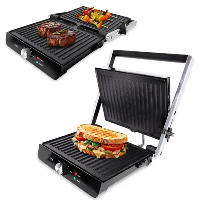3-in-1 Kontaktgrill, 2000 W, Sandwichmaker, Tischgrill, antihaftbeschichtet