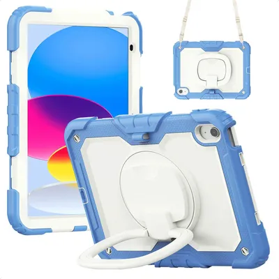 Productafbeelding van imoshion Rugged Kidsproof Backcover voor de Apple iPad 11 (2025) 11 inch A16 / iPad 10 (2022) 10.9 inch - Blauw