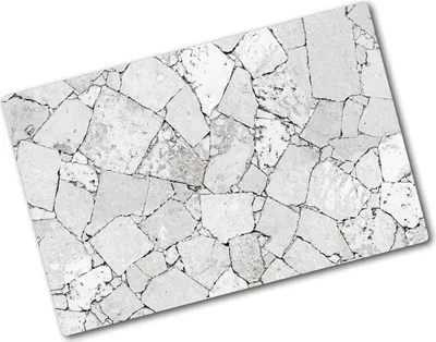Produktbild von Tulup Glas Herdabdeckplatte - 80x52 cm - Glaskeramikkochfeld-Abdeckung Spritzschutz Glasabdeckplatte - Einteilig - Sonstige - Steinmauer - Weiß