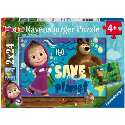 Obrázok produktu pre 2 puzzle s 24 dielikmi - Máša a medveď
