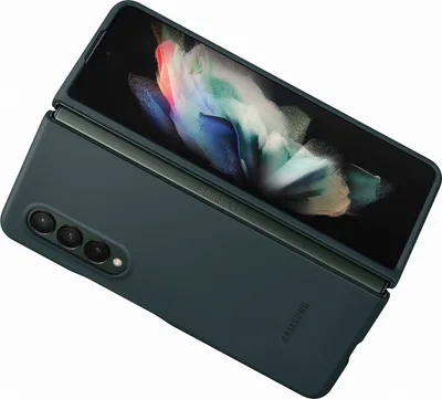 Produktbild von Samsung Galaxy Z Fold3 Hülle - Silikon - Samsung Backcover - Grün