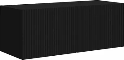 Produktbild von vidaXL TV-Wandschrank 78,5 x 31 x 29,5 cm Schwarz Holzwerkstoff