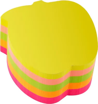 Produktbild von Haftnotizwürfel Super Sticky Notes Selbstklebende Haftnotizzettel in 70x70mm 400 Blatt Apfel Neon