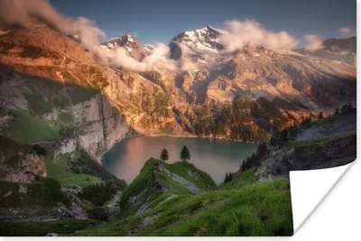 Produktbild von MuchoWow® Poster Oeschinensee in der Schweiz 180x120 cm - Fotoplakat