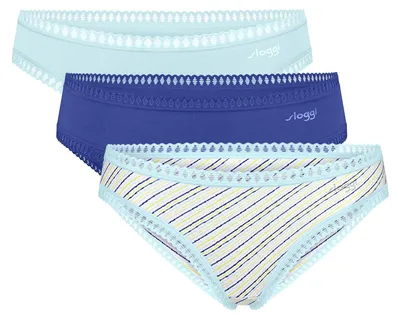 Produktbild von sloggi Damen Minislip Blue GO Crush 3-Pack blue-lightcombination - Größe L