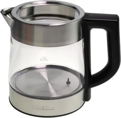 Produktbild von Severin WK 3468, 1 l, 2200 W, Schwarz, Edelstahl, Transparent, Glas, Wasserstandsanzeige, Überhitzungsschutz
