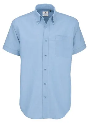 Produktbild von Herrenhemd, Kurzarm - B&C OXFORD SSL/M - oxford blue - Größe S