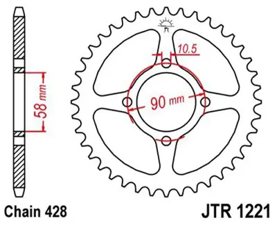 Obrázok produktu pre Reťazové koleso JT 428 42T JTR1221.42