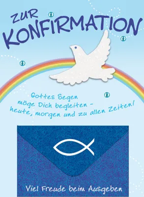 Produktbild von Konfirmation  Geldkarte  Glückwunschkarte im Format 115 x 17cm mit Ums