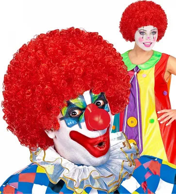 Produktbild von Rote lockige Clown-Perücke | Uni