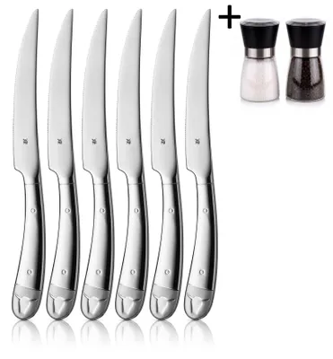 Produktbild von WMF Steakmesser 6-teilig - Inklusive GRATIS Cookinglife Pfeffer- und Salzmahlerset