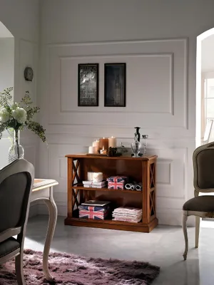 Produktbild von Bücher Regal braun Vitrinen Schrank Bücherschrank Vitrine Bücherregal Regale