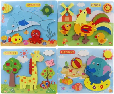 Obrázok produktu pre Drevené puzzle zvieratá