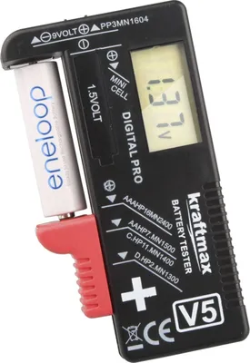 Produktbild von Kraftmax Universal Batterie- und Akku-Testgerät LCD-Display V5