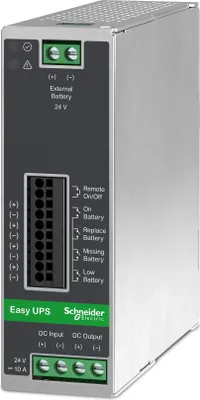 Produktbild von APC BVS240XDPDR 24-V-DC-USV – 240 Watt, 24 V, 10 A, DIN-Schienenmontage, Leistungsmodul ohne Batterie, 0,24 kVA, 240 W, 21,6 V, 28,6 V, 24 V, 24 V