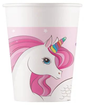 Image de Gobelet en carton Licorne 8 piècesMix, Procos