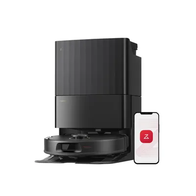 Produktbild von roborock Qrevo S5V Saugroboter mit Wischfunktion, 12.000Pa, Zero-Tangle System, Warmlufttrocknung, Multifunktions-Dockingstation (Schwarz)