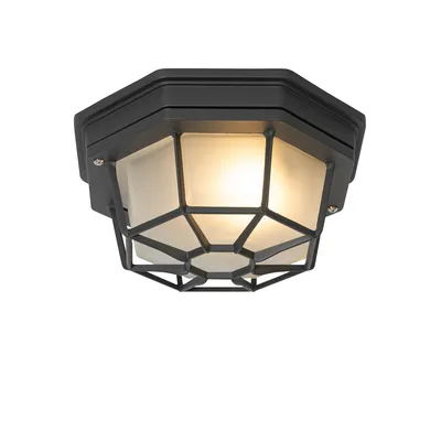 Zdjęcie produktu dla Lampa sufitowa rustykalna ciemnoszara 21,3 cm IP44 - Bri