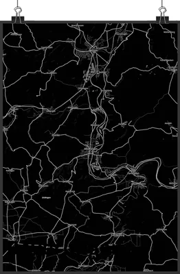 Produktbild von Mr. & Mrs. Panda Bild Beverungen DIN A4 - Geschenk, Stadt, Plakat, Dorf Karte Landkarte Map Stadtplan, wanddeko, drucke, Wanddekoration, grafikposter