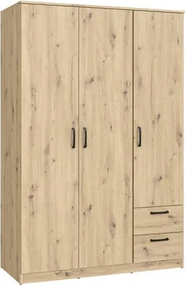 Produktbild von Kleiderschrank NIKO NIKS84 Schrank 122x185xx53 cm 2 Schubladen Artisan EIche