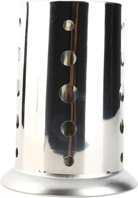 Produktbild von Edelstahl-Utensilienhalter mit Ablauflöchern, multifunktionaler Besteckorganizer und Essstäbchenständer für die Küchenarbeitsplatte