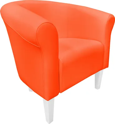 Obrázok produktu pre Kreslo Milo D20, oranžové, nohy 20, biele