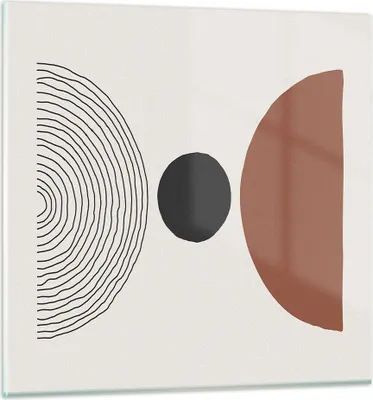 Produktbild von Bilder auf glas - Einteilig - Figuren Formen Geometrie - 70x70cm - Glasbilder - Wandbilder - Bilder - zum Aufhängen bereit - Wanddekoration aus Glas - Glas Bilder - Wandbild auf Glas - GAC70x70-4965