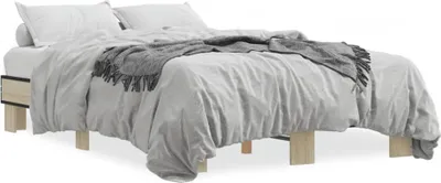 Obrázek produktu pro vidaXL Rám postele Sonoma dub 120x200 cm materiál na bázi dřeva a kovu