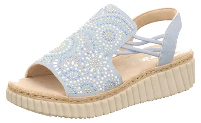 Produktbild von Rieker Damen-Sandalette Aqua-Blau, Farbe:blau, EU Größe:43