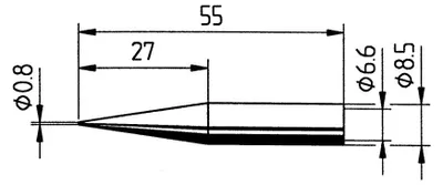 Obrázok produktu pre Ersa spájkovací hrot série 842, SD/0,8 mm, ceruzkový hrot, 1 kus 0842SD/SB